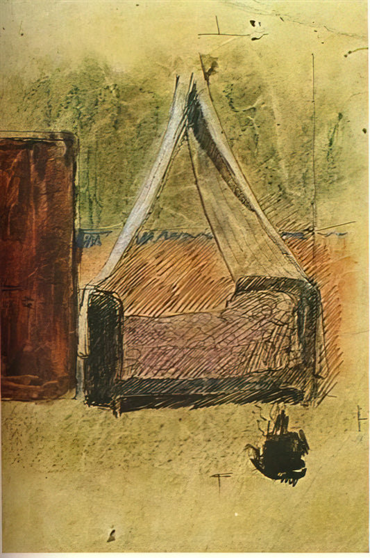 Pablo Picasso: The Impossible Collection and the Enduring Power of His Art - Bed with mosquito nets by Pablo Picasso