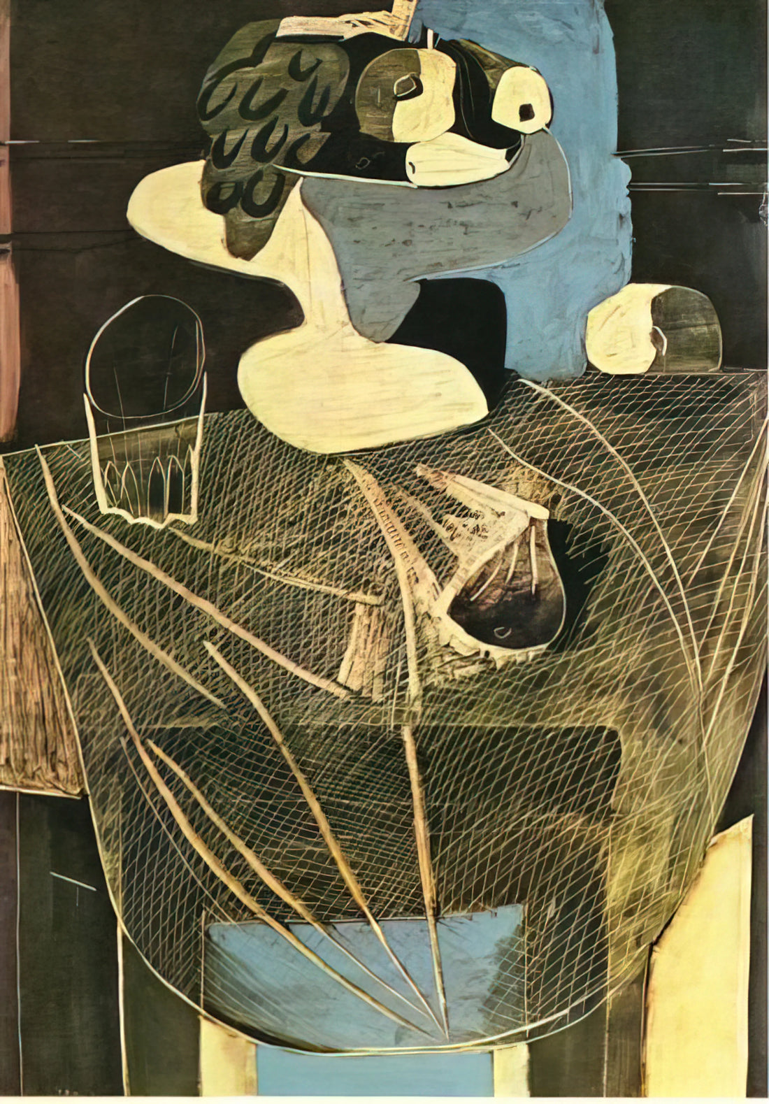 Pablo Picasso: The Revolutionary Genius Who Redefined Modern Art - Still life with fishing net by Pablo Picasso