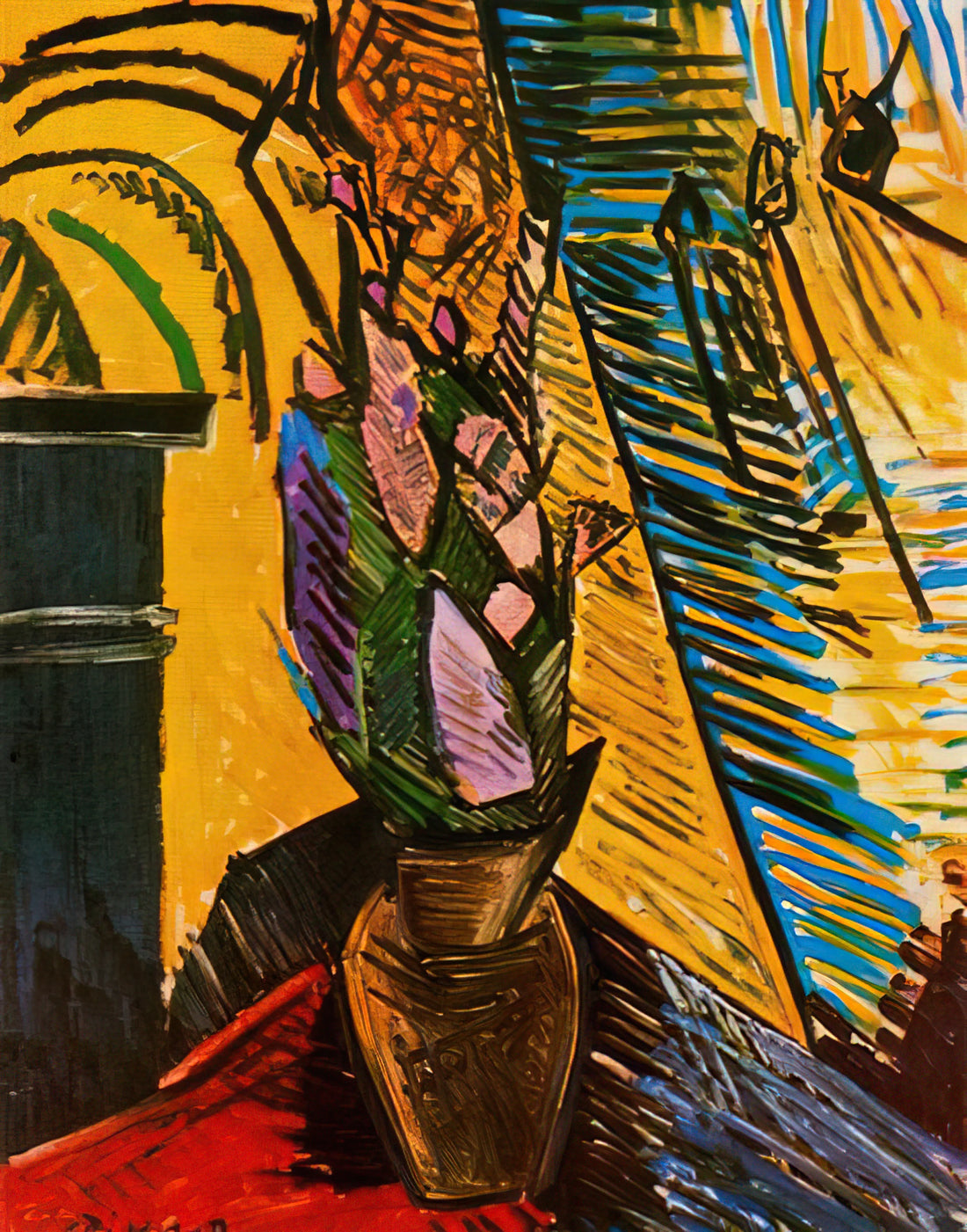 Pablo Ruiz Picasso Paintings: A Comprehensive Guide to the Master's Revolutionary Art - Flowers on the table by Pablo Picasso