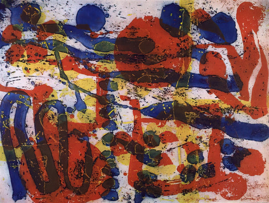 Patrick Heron Azalea Garden Print: A Masterpiece of British Abstraction - Untitled From The Brushwork Series - 1999 by Patrick Heron