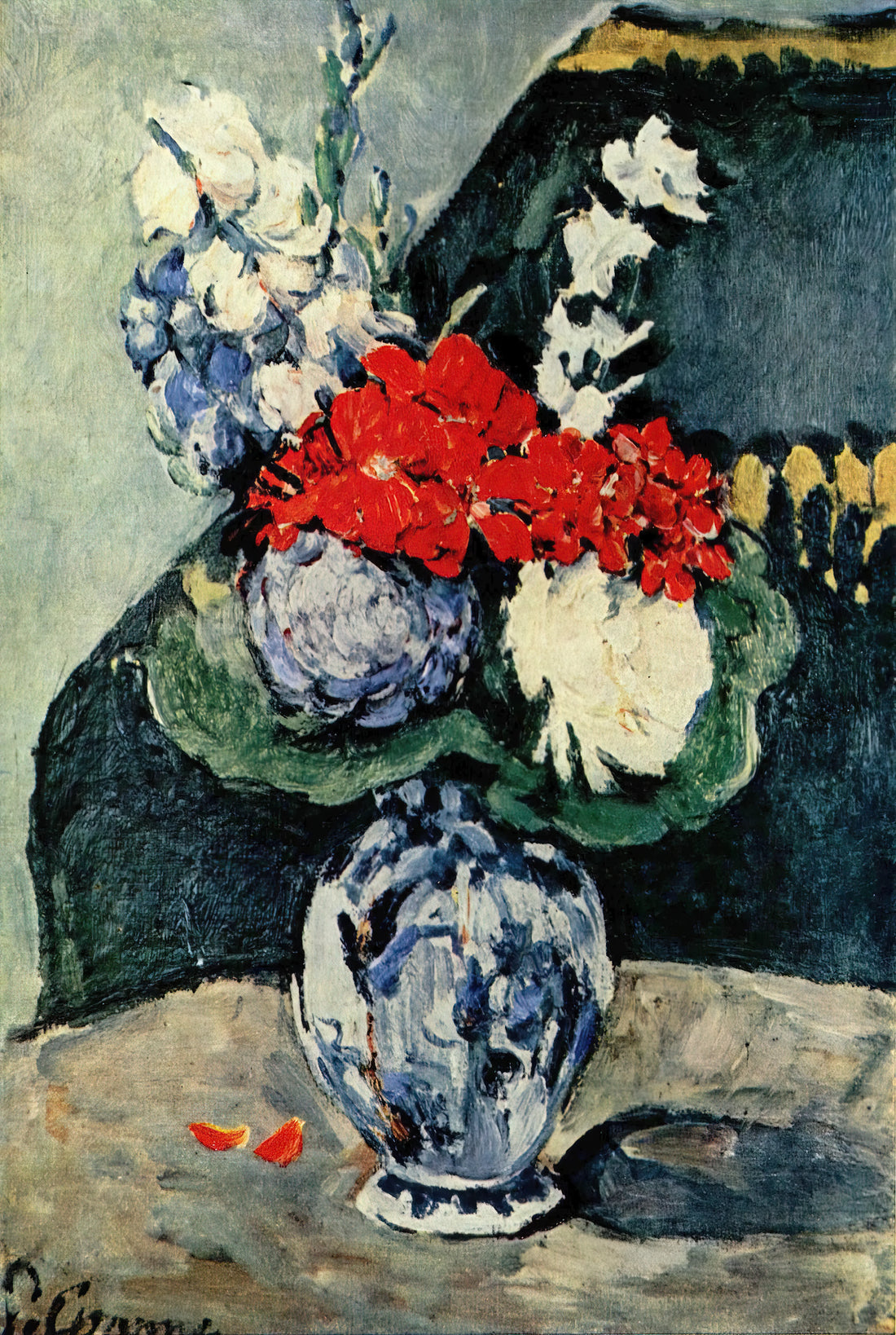 Paul Cézanne Posters: A Curator's Guide to the Father of Modern Art in Print - Still life, Delft vase with flowers by Paul Cézanne