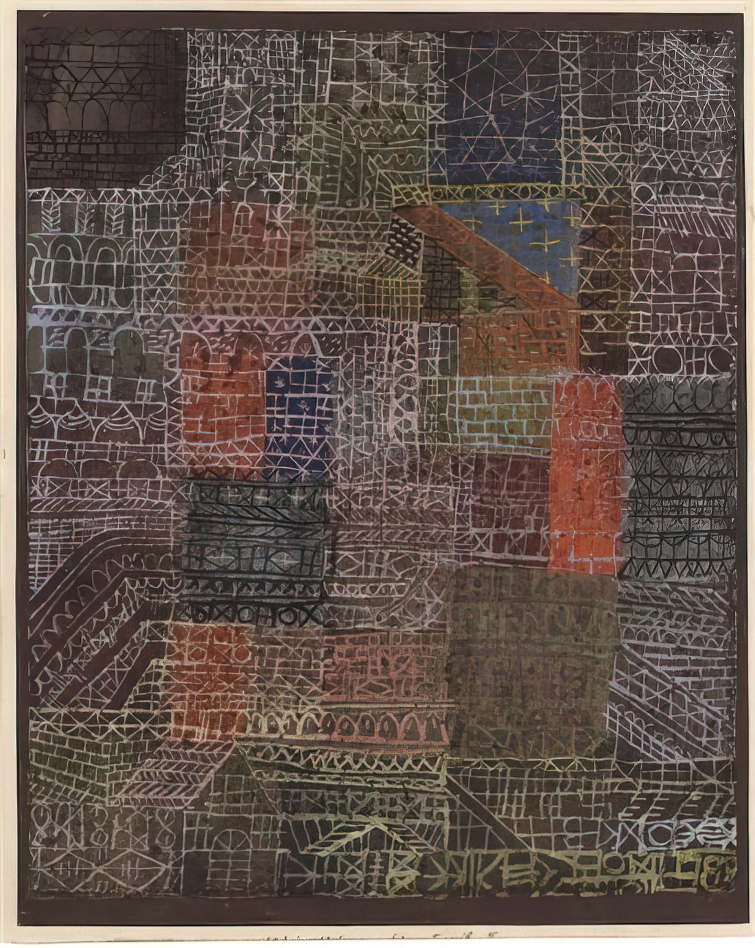 Paul Klee Abstract Painting: A Journey into Color, Line, and Symbolic Form - STRUCTURAL II 1924 by Paul Klee