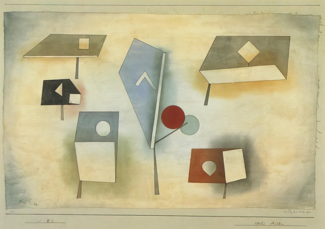 Paul Klee Block Painting: The Geometric Poetry of a Modern Master - SIX SPECIES 1921 by Paul Klee