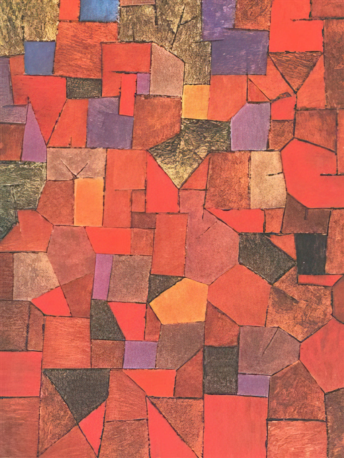 Paul Klee Drawings: A Portal to the Unconscious in Line and Form - MOUNTAIN VILLAGE AUTUMNAL 1934 by Paul Klee