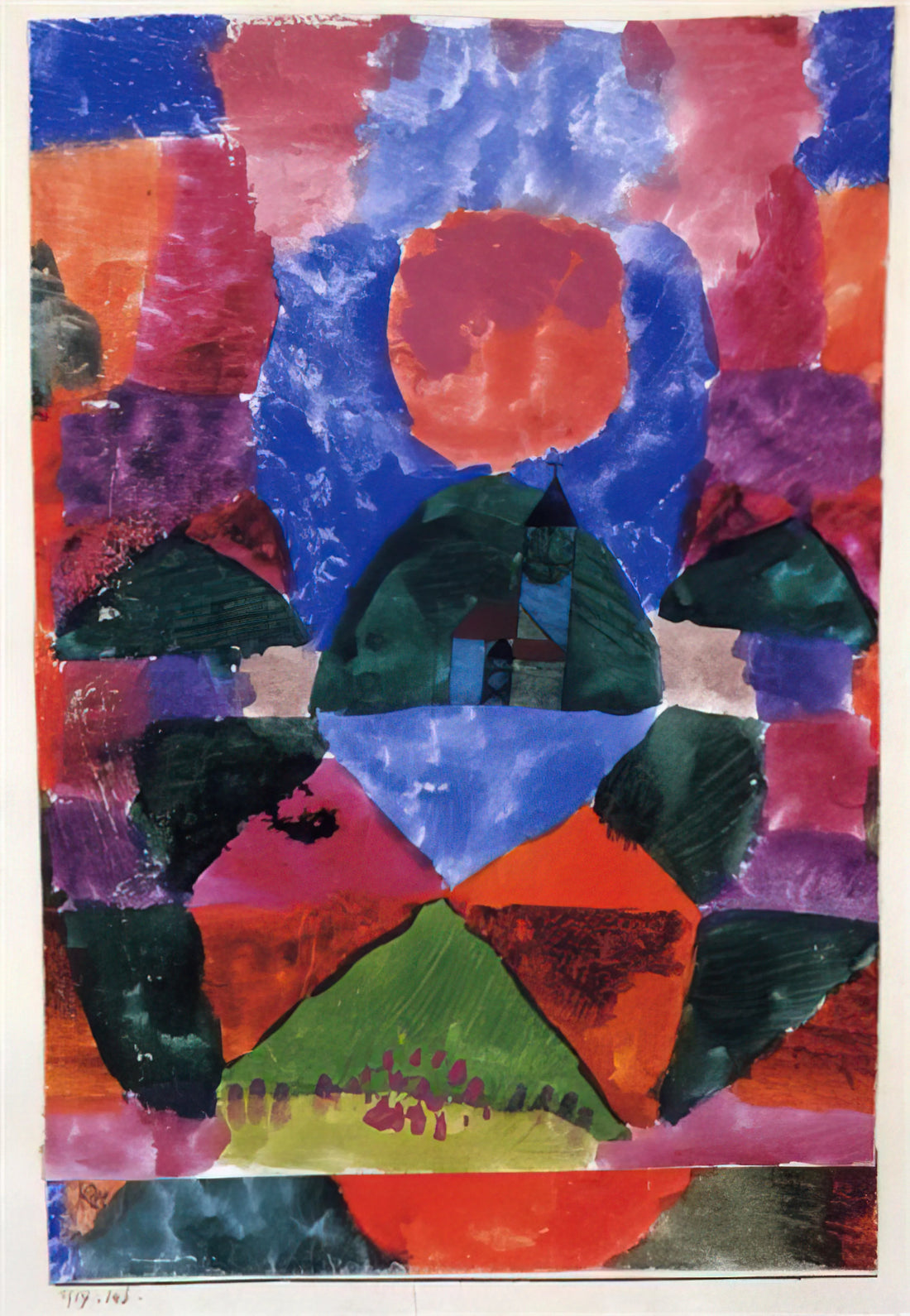 Paul Klee Reproduction: A Guide to Museum-Quality Art Prints - A PRESSURE OF TEGERNSEE 1919 by Paul Klee