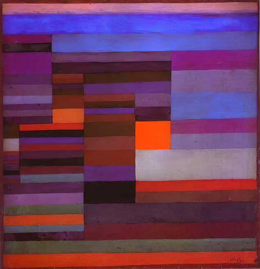 Paul Klee and Cubism: The Abstract Synthesis of Form and Color - FIRE EVENING 1929 by Paul Klee
