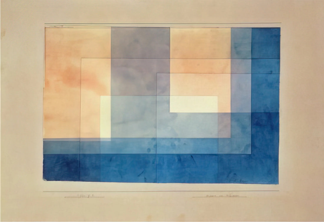 Paul Klee's Red Bridge: A Masterpiece of Color, Form, and Symbolism - HOUSE ON THE WATER 1930 by Paul Klee