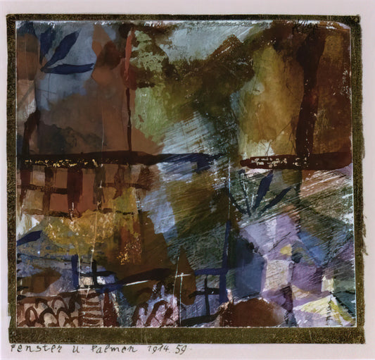 Paul Klee's Rich Harbour: A Portal to the Artist's Symbolic Universe - WINDOWS AND PALM TREES 1914 by Paul Klee