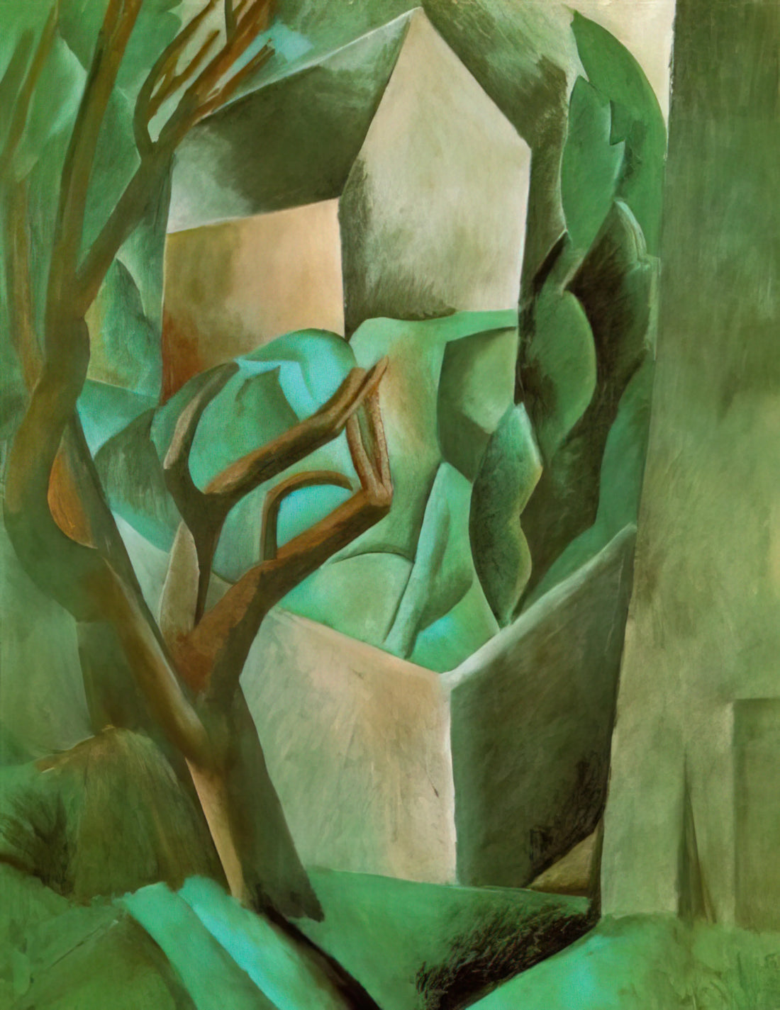 Picasso's Reclining Figures: A Revolutionary Exploration of Form and Sensuality - House in the garden by Pablo Picasso