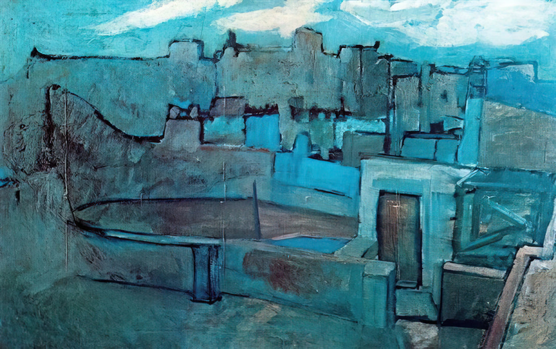 Picasso's Sancho Panza: A Modernist Reimagining of Cervantes' Iconic Character - The roofs of Barcelona by Pablo Picasso