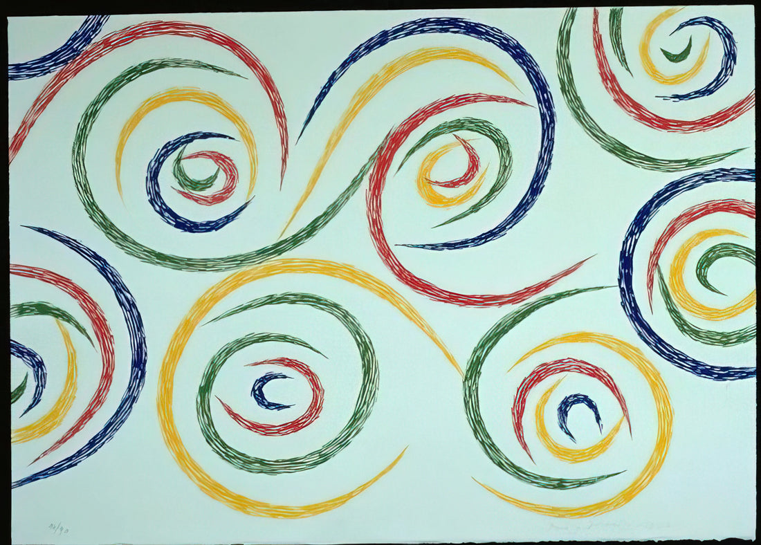 Piero Dorazio Reproduction: The Art of Capturing Italian Abstraction - Cercles du Matin - 1992 by Piero Dorazio