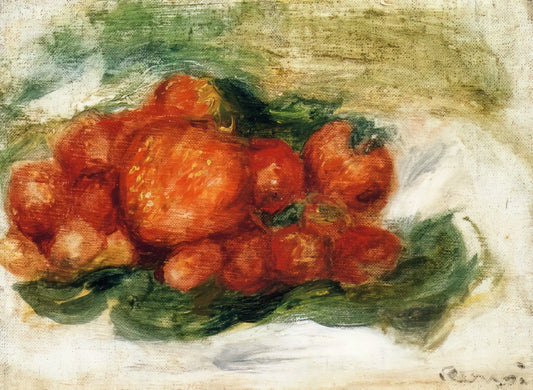 Pierre-Auguste Renoir: The Joyful Heart of Impressionism in Paintings - Still Life with Strawberries by Pierre-Auguste Renoir