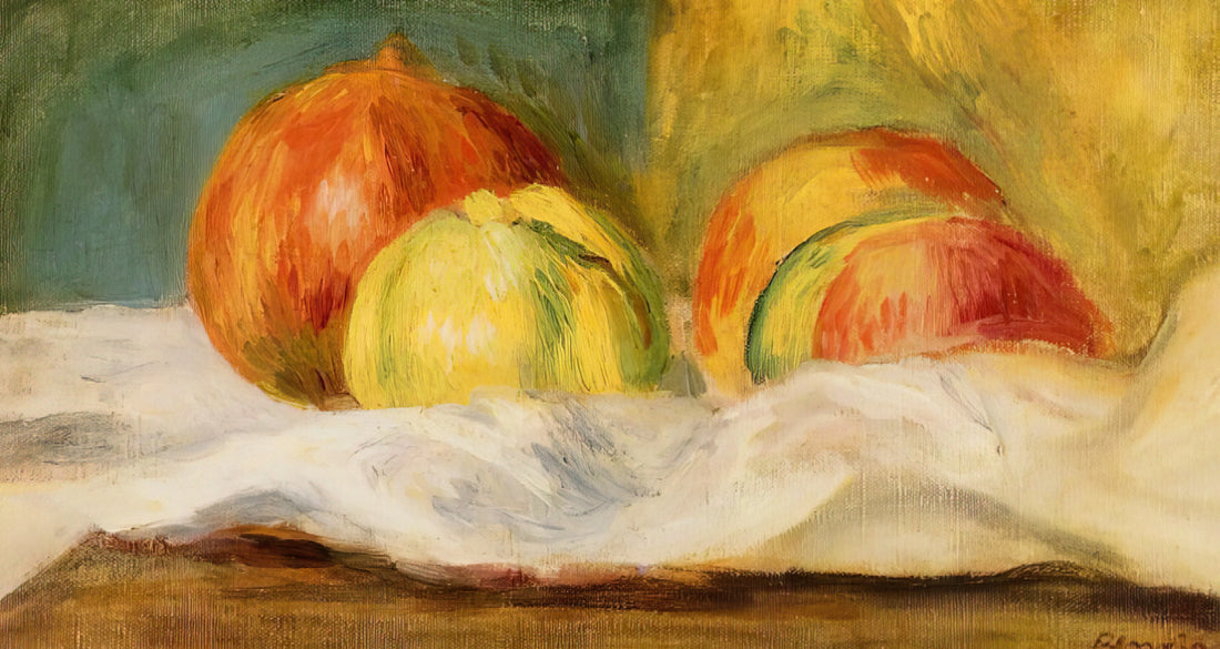 Pierre-Auguste Renoir: The Master of Light, Color, and Joyful Impressionism - Still Life with Apples and Pomegranates by Pierre-Auguste Renoir
