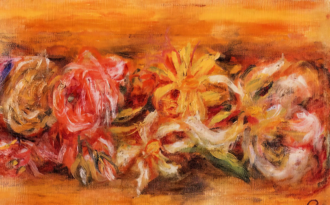 Pierre-Auguste Renoir's 'Paysage en Été': A Masterpiece of Impressionist Landscape Painting - Garland of Flowers by Pierre-Auguste Renoir