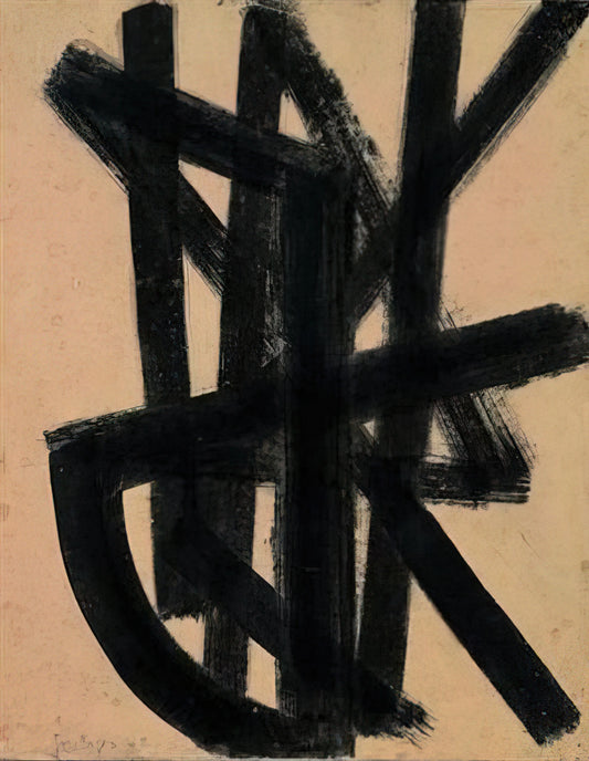 Pierre Soulages Paintings: A Journey into the Power of Black and Light - Brou de noix 65 x 50 cm, 1948 - 1948 by Pierre Soulages
