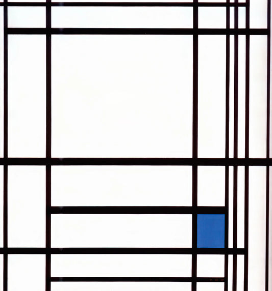 Piet Mondrian Posters: A Guide to the Artist's Iconic Geometric Vision - Composition with Blue by Piet Mondrian