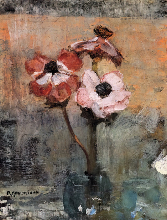 Piet Mondrian Reproductions: A Collector's Guide to Neo-Plasticist Masterpieces - Anemones in a Vase by Piet Mondrian