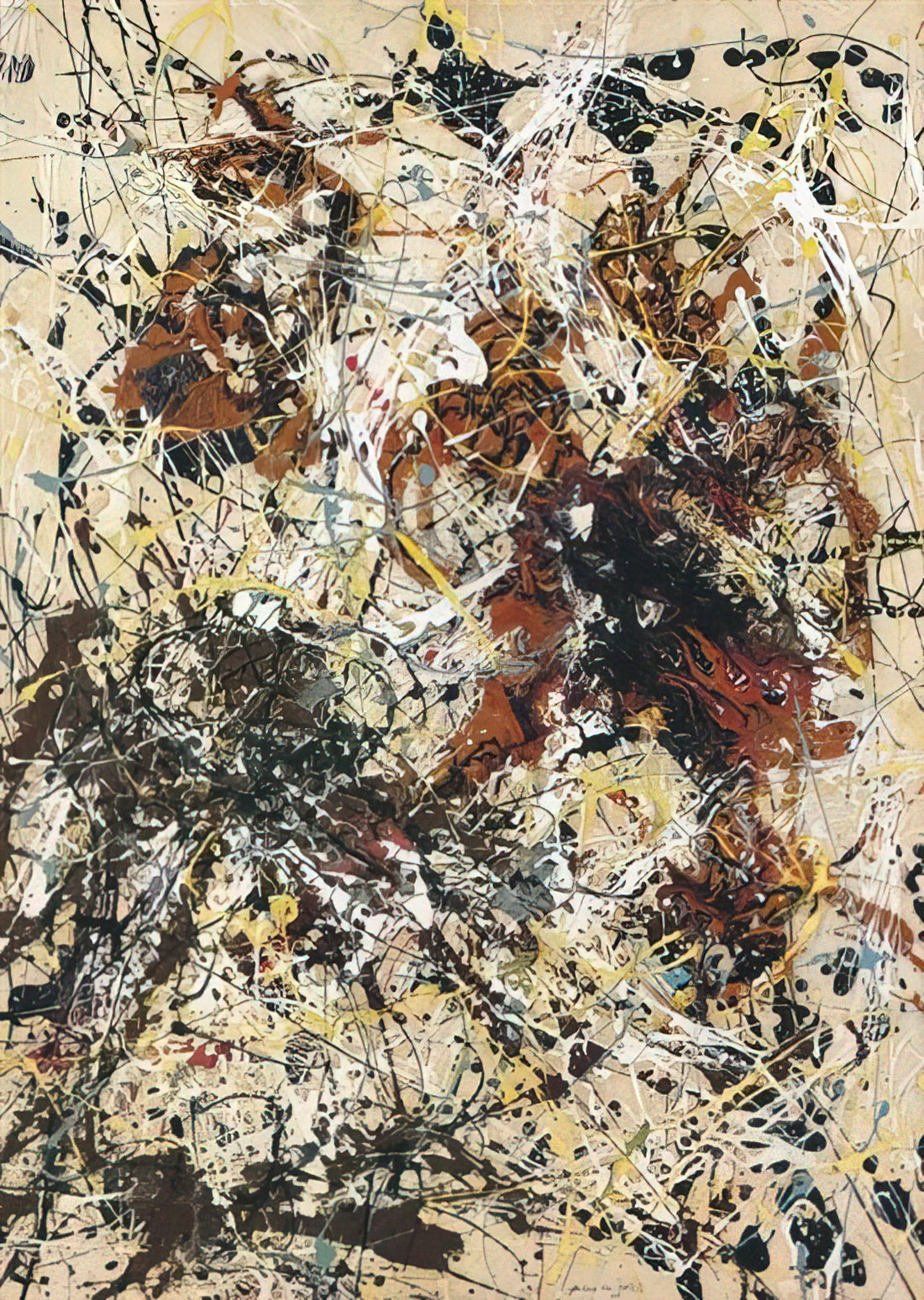 Pollock Framed Prints: Curating Abstract Expressionism for Your Collection - NUMBER 12 1949 by Jackson Pollock