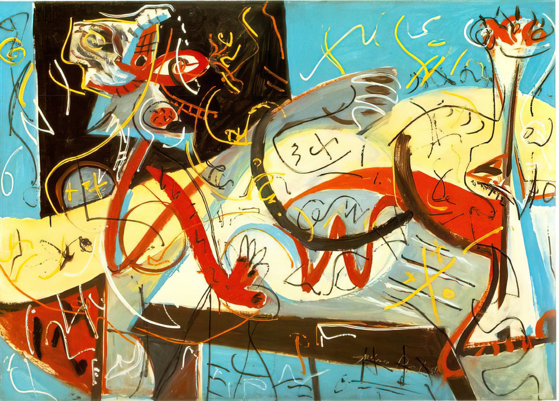 Pollock Painting Ex Machina: Decoding the Mechanical Genius Behind Jackson Pollock's Revolutionary Art - STENOGRAPHIC FIGURE by Jackson Pollock