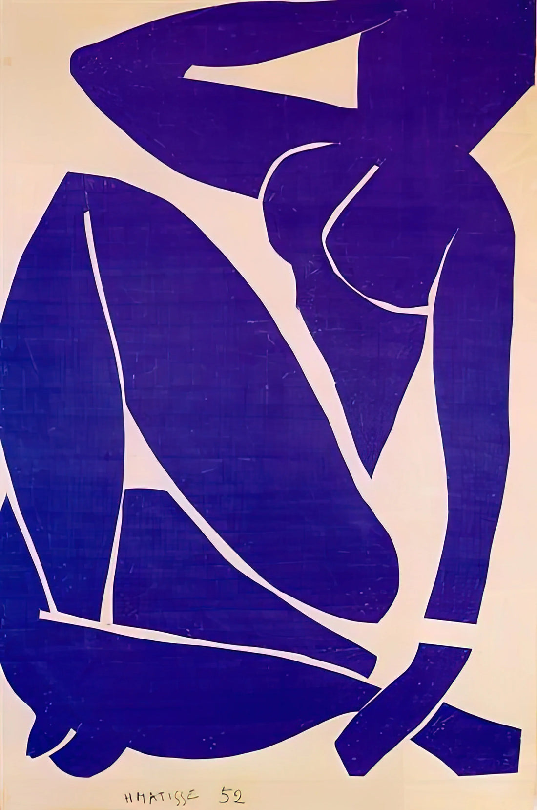 Portrait of Madame Matisse: A Masterpiece of Fauvist Expression and Personal Intimacy - BLUE NUDE III 1952 by Henri Matisse
