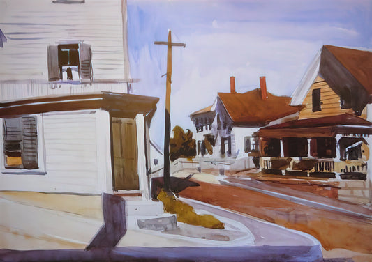 Poster Edward Hopper: Capturing American Solitude in Museum-Quality Prints - Street Corner by Edward Hopper