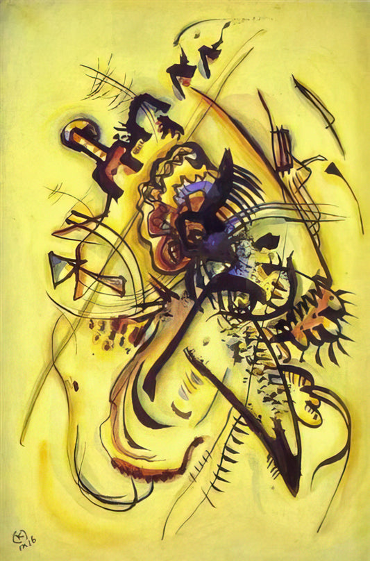 Poster Wassily Kandinsky: The Abstract Pioneer's Art in Print Form - TO THE UNKNOWN VOICE 1916 by Wassily Kandinsky