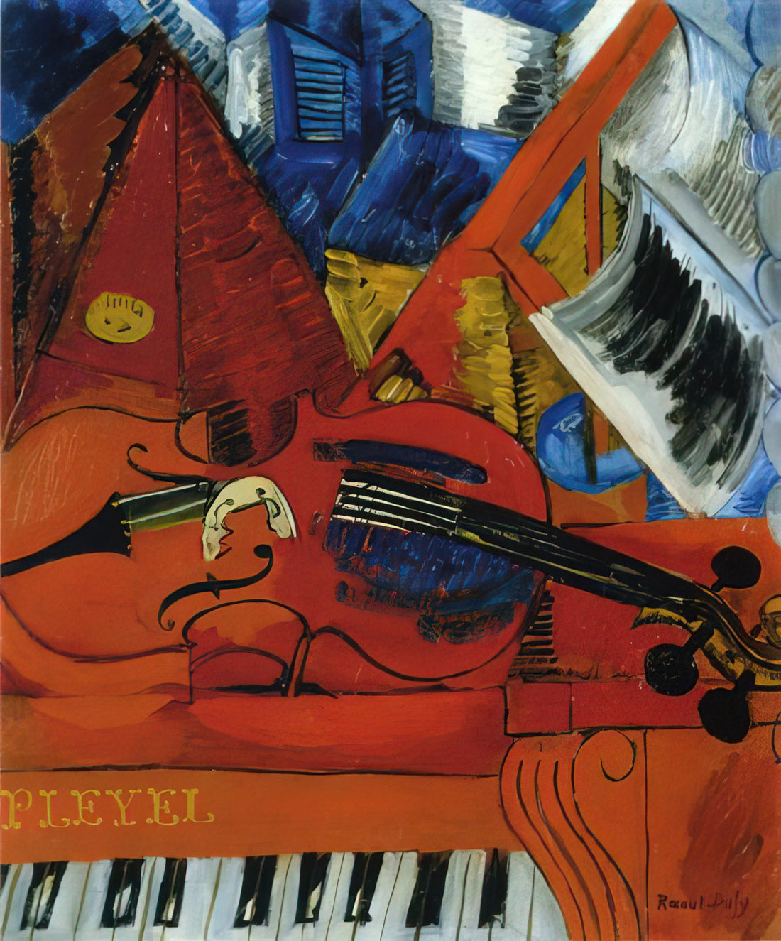 Raoul Dufy Reproductions: Capturing the Joyful Essence of Modernist Masterpieces - THE VIOLIN 1916 by Raoul Dufy
