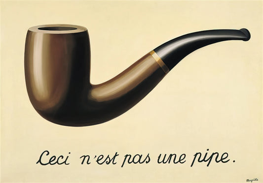 René Magritte Canvas: Exploring the Surrealist Master's Vision Through Museum-Quality Prints - THE TREACHERY OF IMAGES THIS IS NOT A PIPE 1948 by Rene Magritte