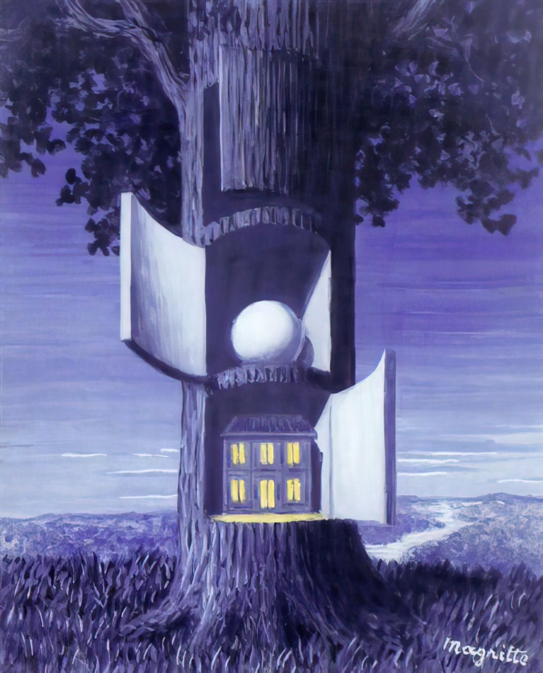 René Magritte Lovers Print: Surrealist Symbolism for the Discerning Collector - THE VOICE OF BLOOD 1948 by Rene Magritte