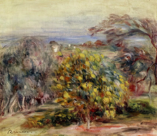 Renoir Self Portrait: An Intimate Glimpse into the Impressionist Master's Inner World - Landscape at Collettes by Pierre-Auguste Renoir
