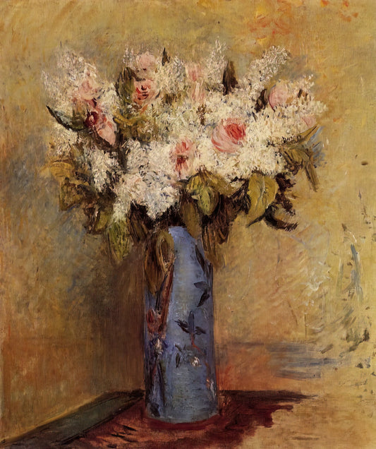 Renoir in the 20th Century: The Late Master's Evolution and Enduring Legacy - Vase of Lilacs and Roses by Pierre-Auguste Renoir