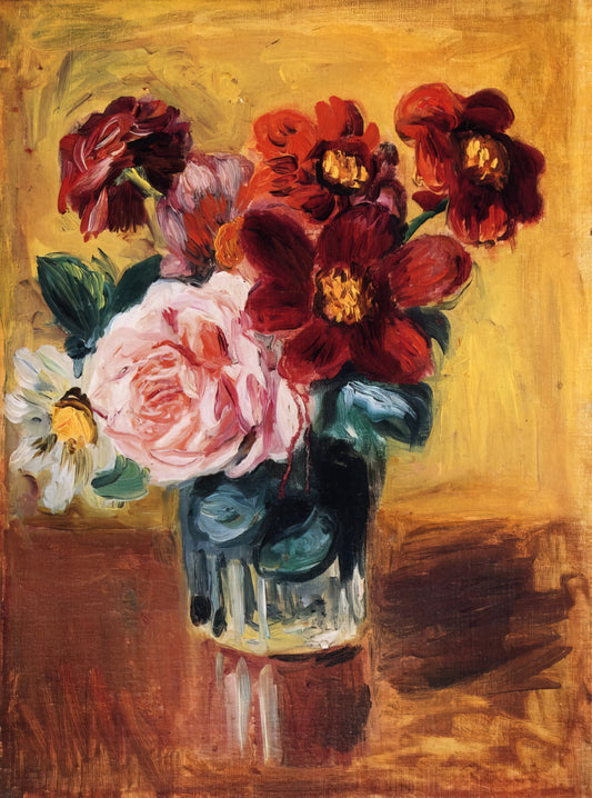 Renoir's Pont des Arts: A Masterpiece of Impressionist Paris - Flowers in a Vase by Pierre-Auguste Renoir