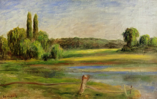 Renoir's 'Madame Monet and Her Son': A Glimpse into Impressionist Intimacy - Landscape with Fence by Pierre-Auguste Renoir