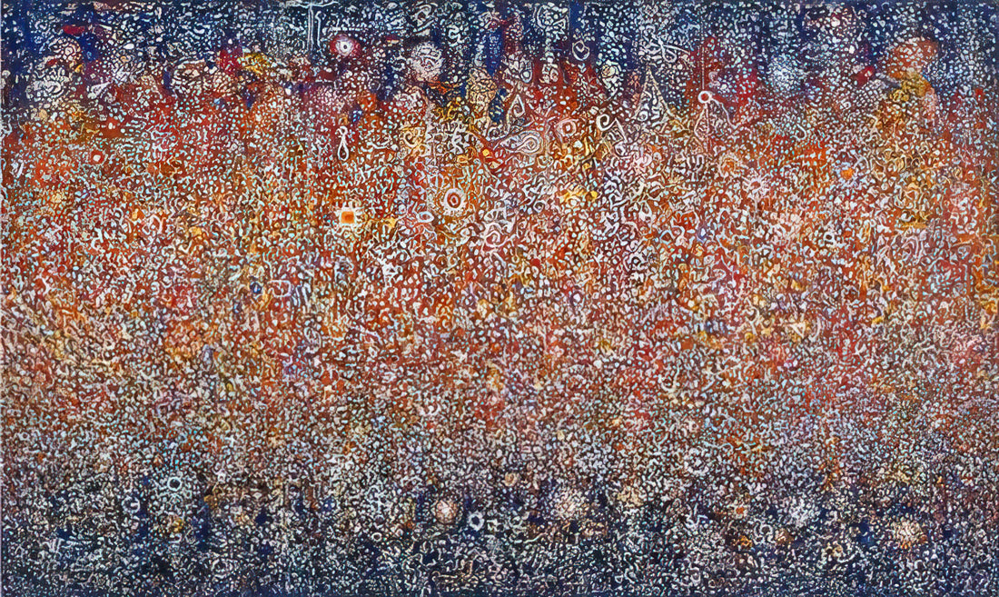 Richard Pousette-Dart Framed Canvas Print: A Collector's Guide to Abstract Expressionist Masterpieces - Celebration, Birth - 1976 by Richard Pousette-Dart