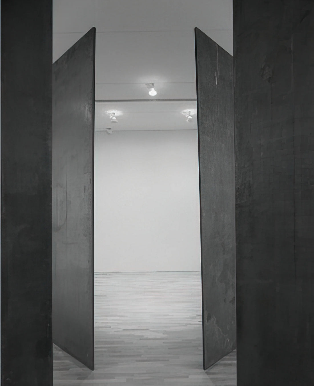 Richard Serra Brushed Aluminum Prints: Industrial Poetry in Modern Art - CIRCUIT II 1972 by Richard Serra