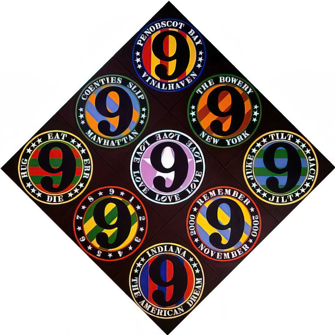 Robert Indiana Hope: The Enduring Legacy of America's Pop Art Visionary - The Ninth American Dream by Robert Indiana