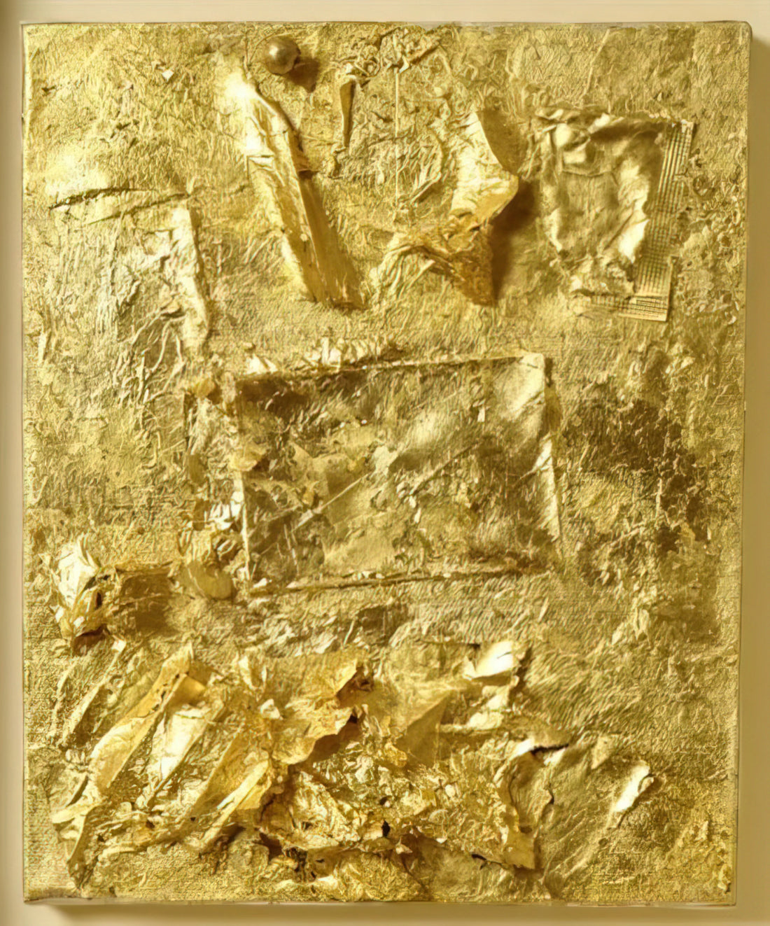 Robert Rauschenberg: The Revolutionary Artist Who Redefined American Art - UNTITLED GOLD PAINTING 1964 by Robert Rauschenberg