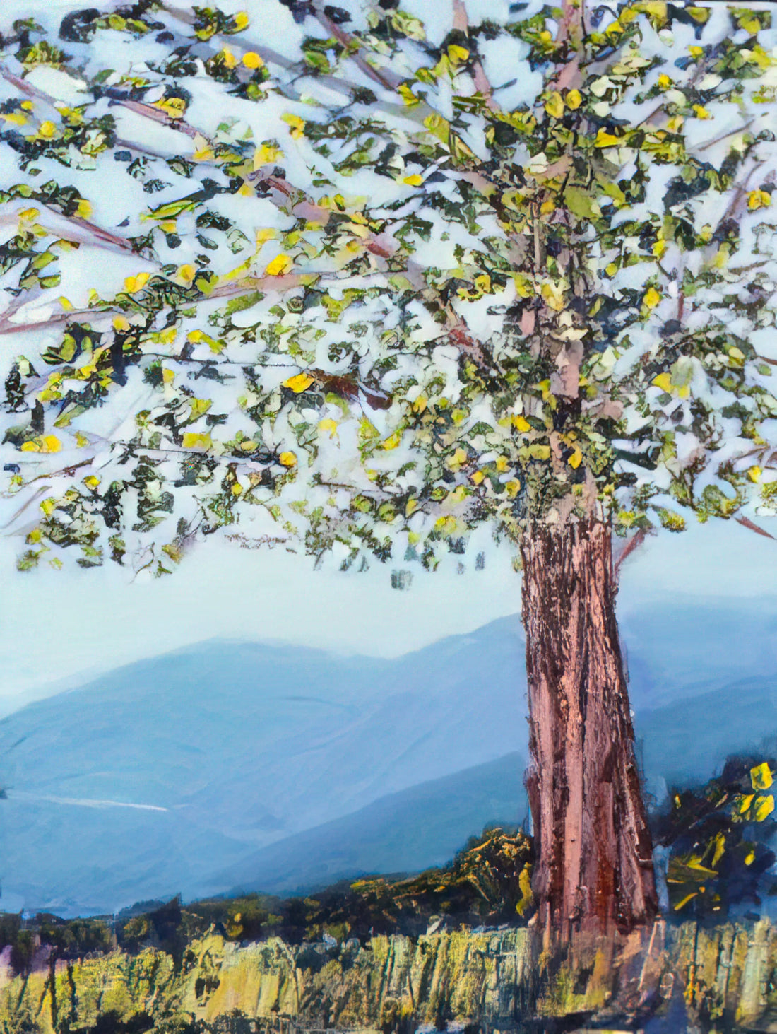 Ronnie Landfield Framed Canvas Print: A Collector's Guide to Abstract Expressionism - The Tree - 1984 by Ronnie Landfield