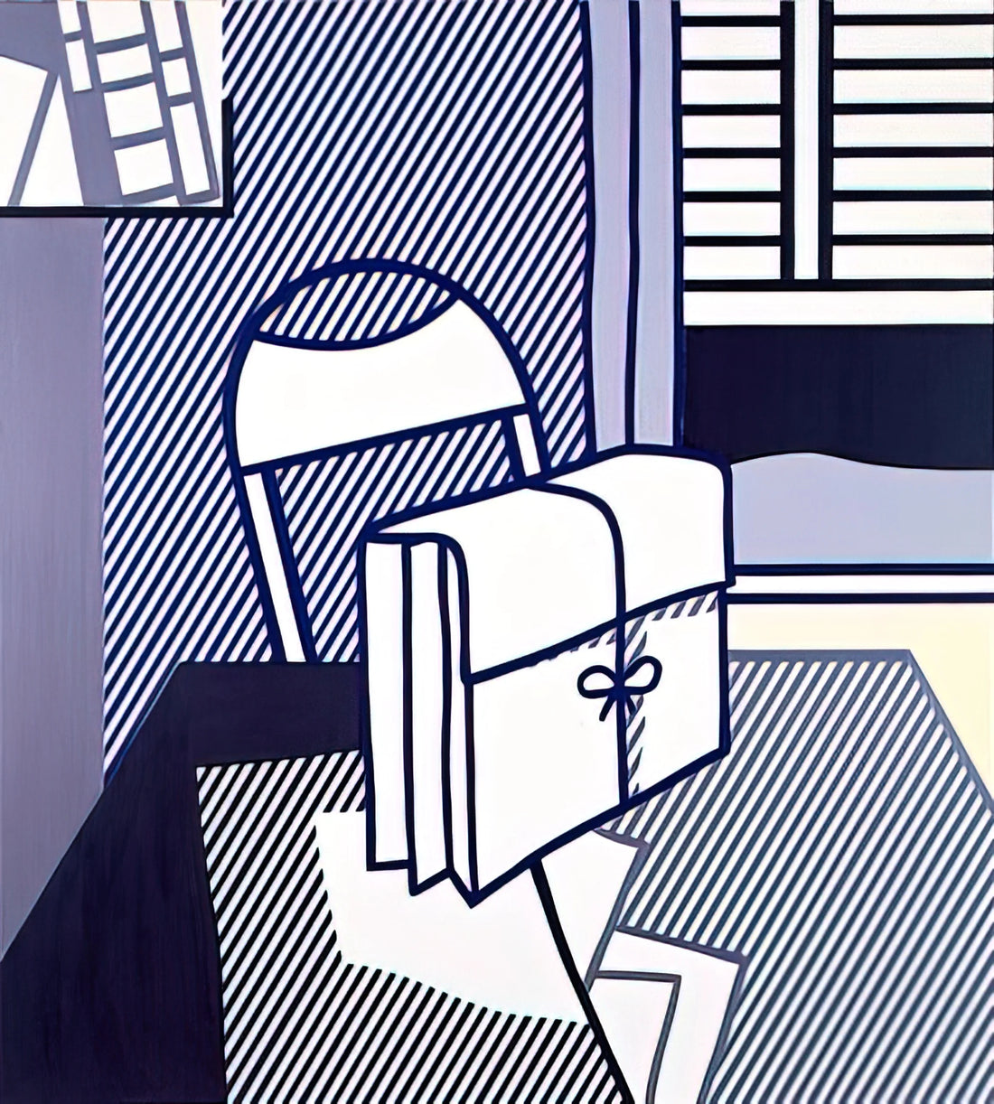 Roy Lichtenstein 1964: The Transformative Year That Defined Pop Art - STILL LIFE WITH DOSSIER 1976 by Roy Lichtenstein