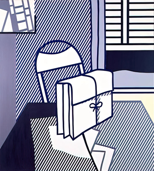 Roy Lichtenstein Art: The Pop Art Pioneer Who Transformed Comics into Fine Art - STILL LIFE WITH DOSSIER 1976 by Roy Lichtenstein