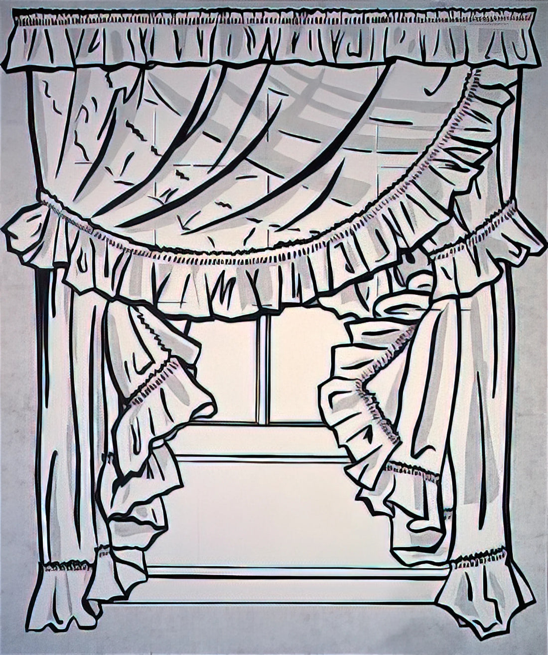 Roy Lichtenstein Sweet Dreams: Decoding the Pop Art Icon's Visionary Legacy - CURTAINS 1962 by Roy Lichtenstein