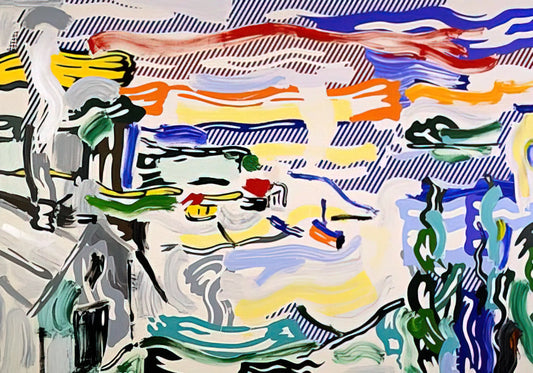 Roy Lichtenstein Type of Art: Decoding the Pop Art Pioneer's Iconic Style - COAST VILLAGE 1987 by Roy Lichtenstein