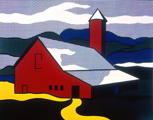 Roy Lichtenstein: The Definitive Pop Artist Who Transformed Comic Aesthetics into Fine Art - RED BARN II 1969 by Roy Lichtenstein