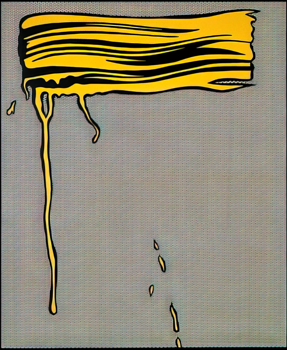 Roy Lichtenstein: The Pop Art Pioneer Who Transformed Comics into Fine Art - YELLOW BRUSHSTROKE I 1965 by Roy Lichtenstein