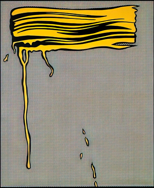 Roy Lichtenstein: The Pop Art Pioneer Who Transformed Comics into Fine Art - YELLOW BRUSHSTROKE I 1965 by Roy Lichtenstein