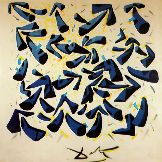 Salvador Dalí Art Prints: A Collector's Guide to Surrealist Masterpieces - BLUE HORNS DESIGN FOR A SCARF by Salvador Dali