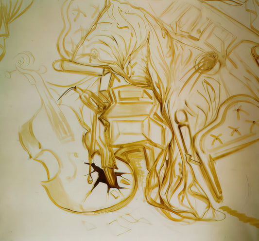 Salvador Dalí Lithograph Signed for Sale: A Collector's Guide to Authenticity and Value - BED AND BEDSIDE TABLE FEROCIOUSLY ATTACKING A CELLO by Salvador Dali