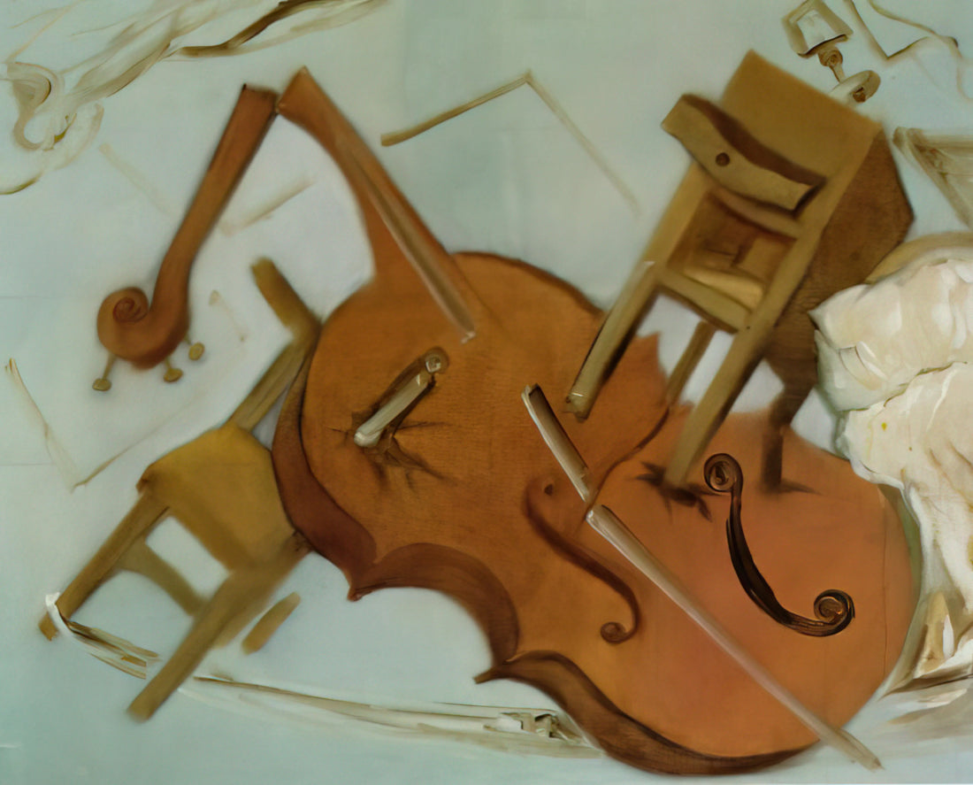 Salvador Dalí Original Prints: A Collector's Guide to Authenticity and Value - BED CHAIR AND BEDSIDE TABLE FEROCIOUSLY ATTACKING A CELLO by Salvador Dali