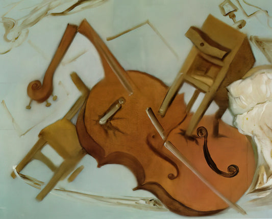 Salvador Dalí Original Prints: A Collector's Guide to Authenticity and Value - BED CHAIR AND BEDSIDE TABLE FEROCIOUSLY ATTACKING A CELLO by Salvador Dali