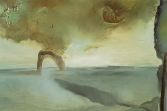Salvador Dalí Paintings Price: A Collector's Guide to Value, Rarity & Investment - LANDSCAPE WITH ROCK IN THE SHAPE OF A TRIUMPHAL ARCH by Salvador Dali
